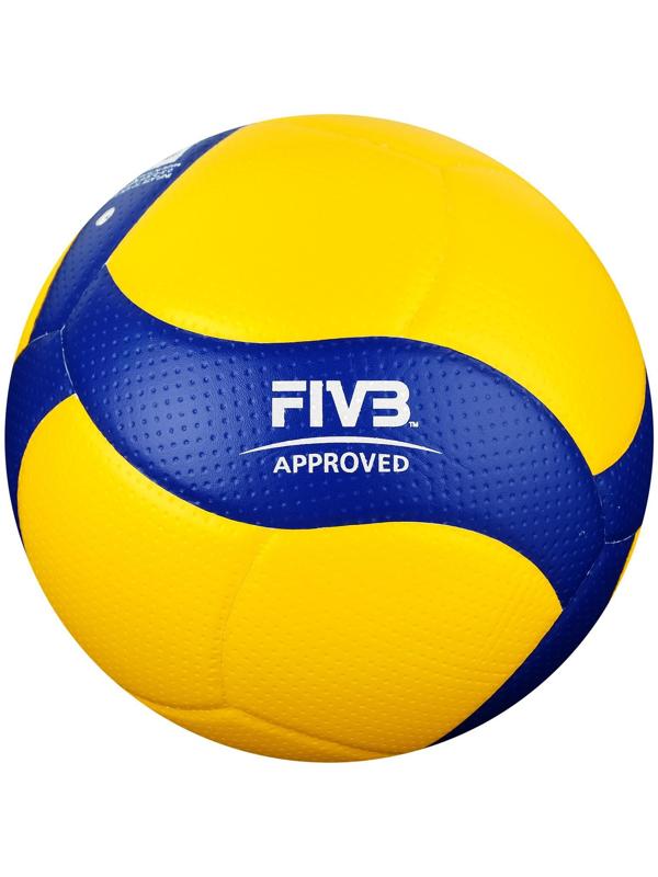 Волейбольный мяч Mikasa V200W, клееный, 18 панелей, р. 5, microfiber PU