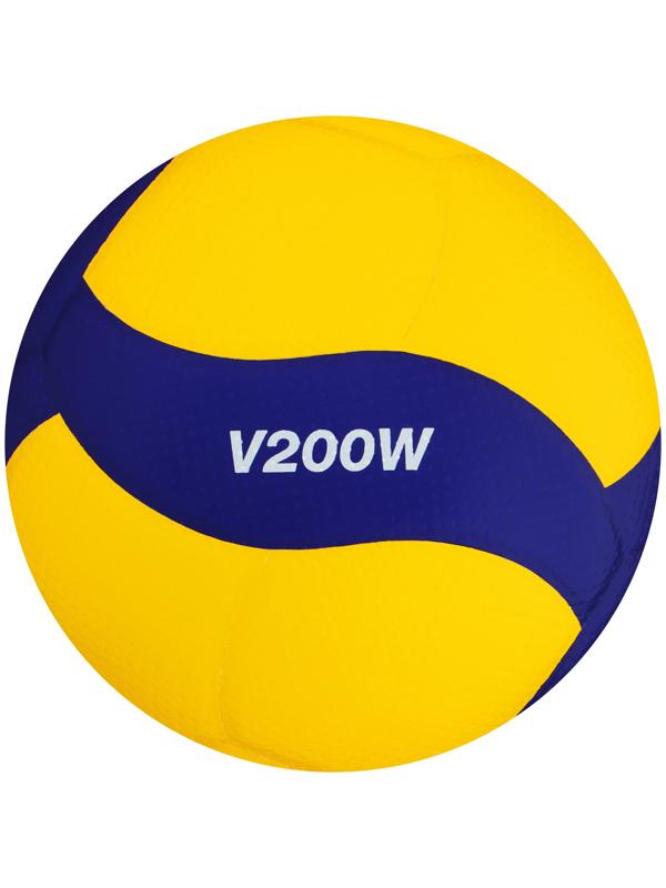 Волейбольный мяч Mikasa V200W, клееный, 18 панелей, р. 5, microfiber PU