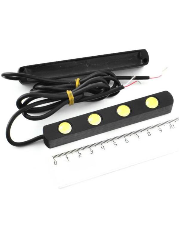 Дневные ходовые огни Skyway, 12 В, 4 диода, 4 Вт, 110×15×15 мм, 2 шт.