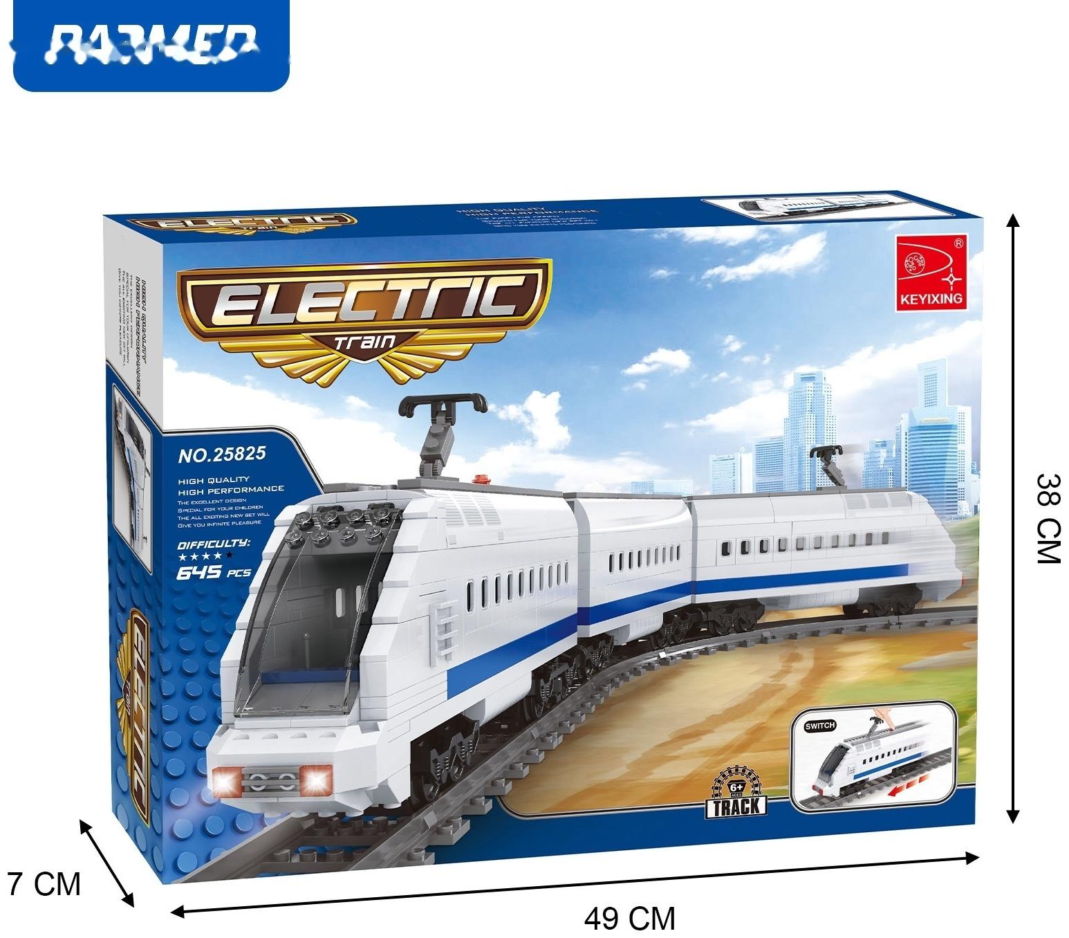 Конструктор «Ж.Д. Сапсан», ездит по рельсам, работает от батареек, 645 деталей