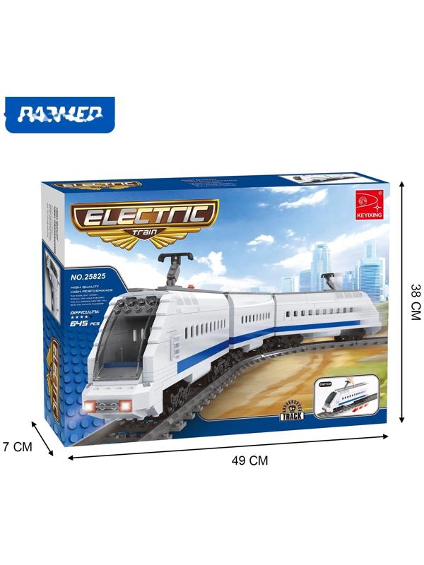 Конструктор «Ж.Д. Сапсан», ездит по рельсам, работает от батареек, 645 деталей