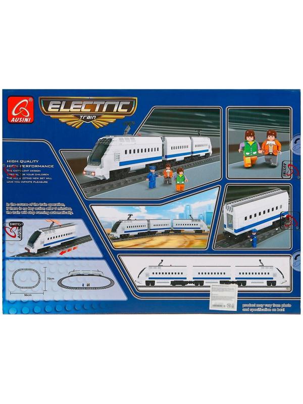 Конструктор «Ж.Д. Сапсан», ездит по рельсам, работает от батареек, 645 деталей