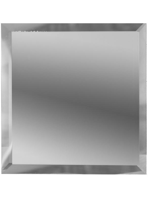 Плитка квадратная зеркальная, с фацетом 10 мм, 250×250 мм, цвет серебряный