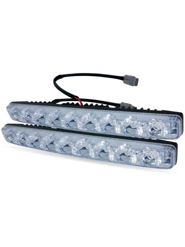 Дневные ходовые огни AVS DL-9A, DRL, 255×40×23 мм, 9 Вт, 9 светодиодов, набор 2 шт.