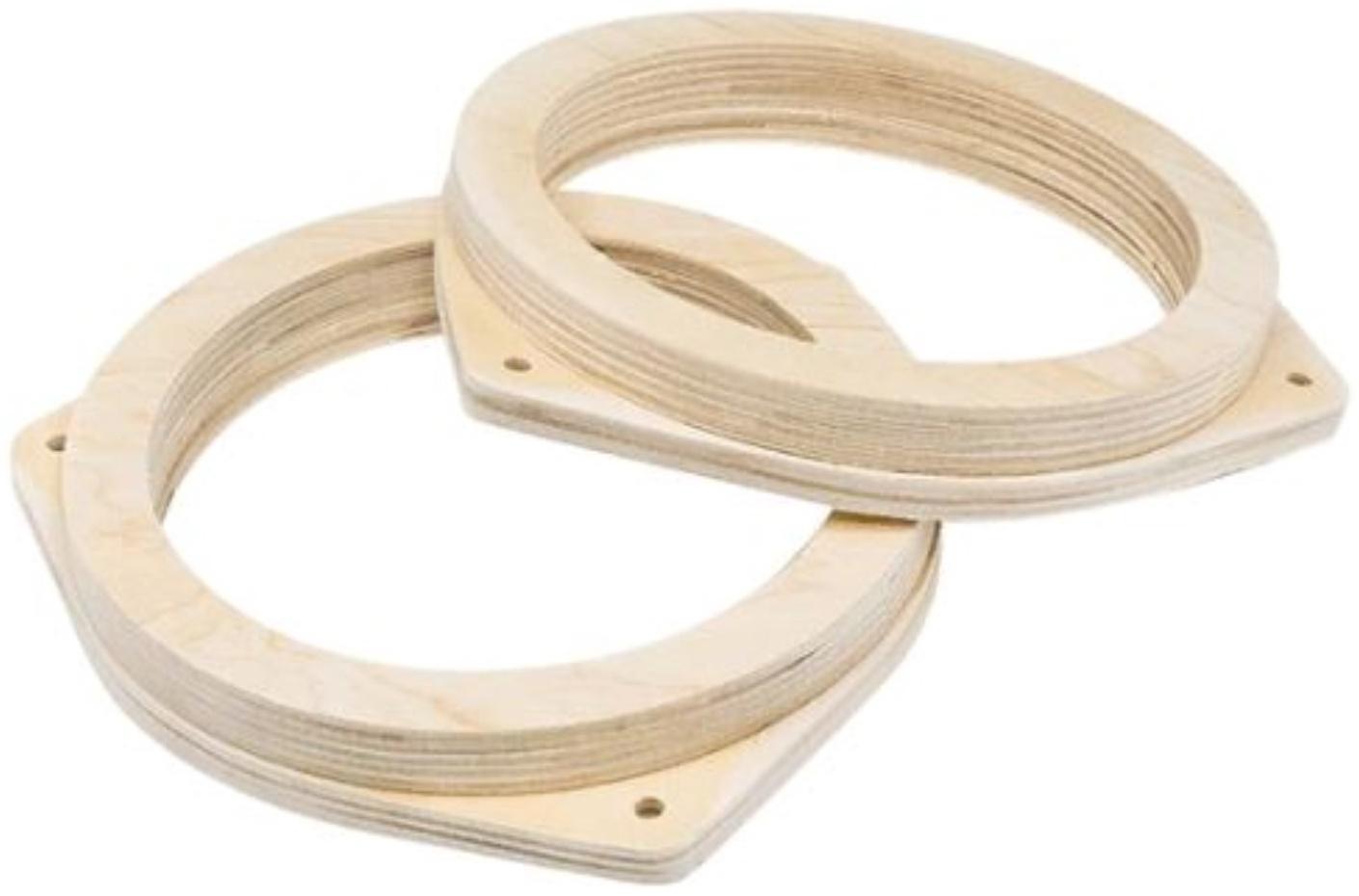 Проставочные кольца Aura RNG-NS.6FRPW Nissan, Hyundai, Logan2, Lada Vesta 16 см, фронт, фанера, набор 2 шт