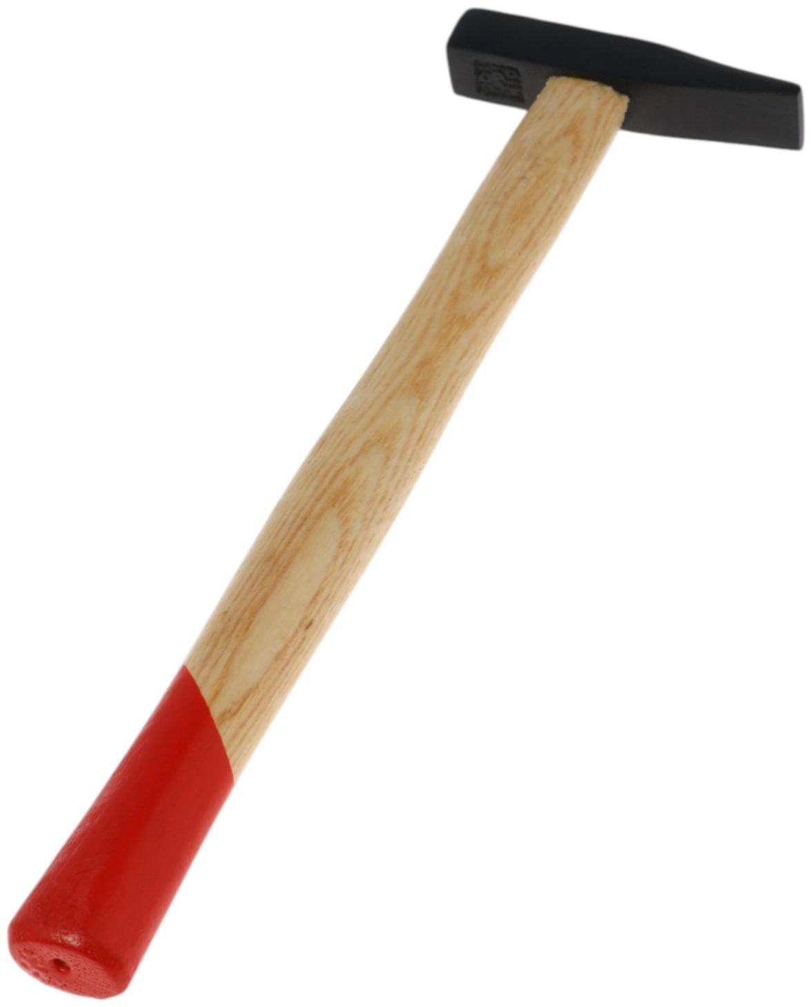 Молоток слесарный ЛОМ, квадратный боек, деревянная рукоятка, 100 г