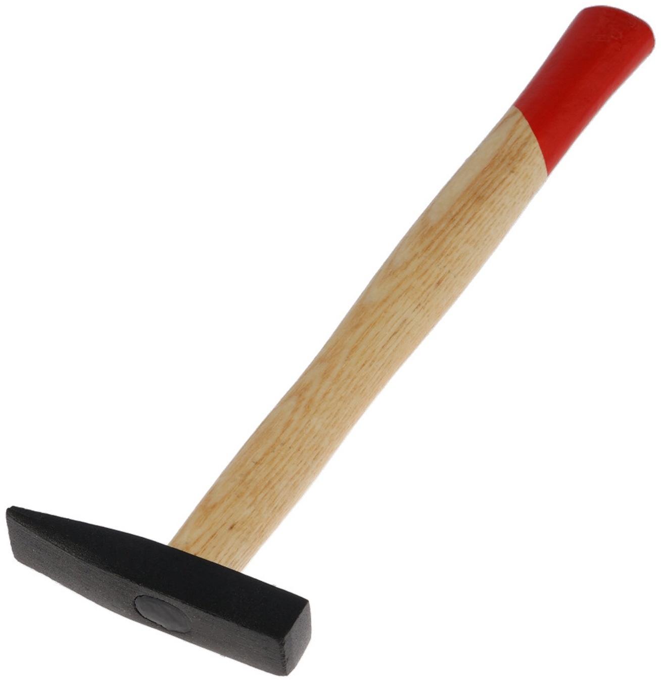 Молоток слесарный ЛОМ, квадратный боек, деревянная рукоятка, 100 г