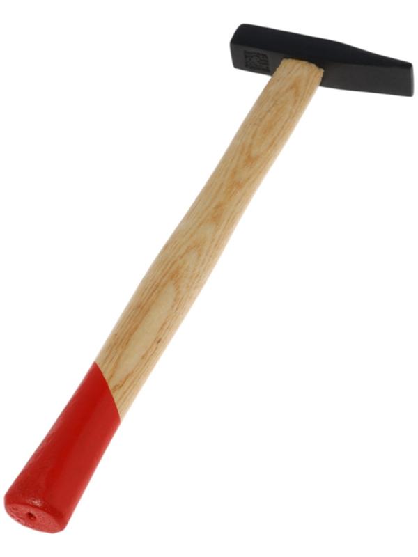 Молоток слесарный ЛОМ, квадратный боек, деревянная рукоятка, 100 г