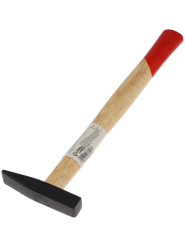 Молоток слесарный ЛОМ, квадратный боек, деревянная рукоятка, 100 г