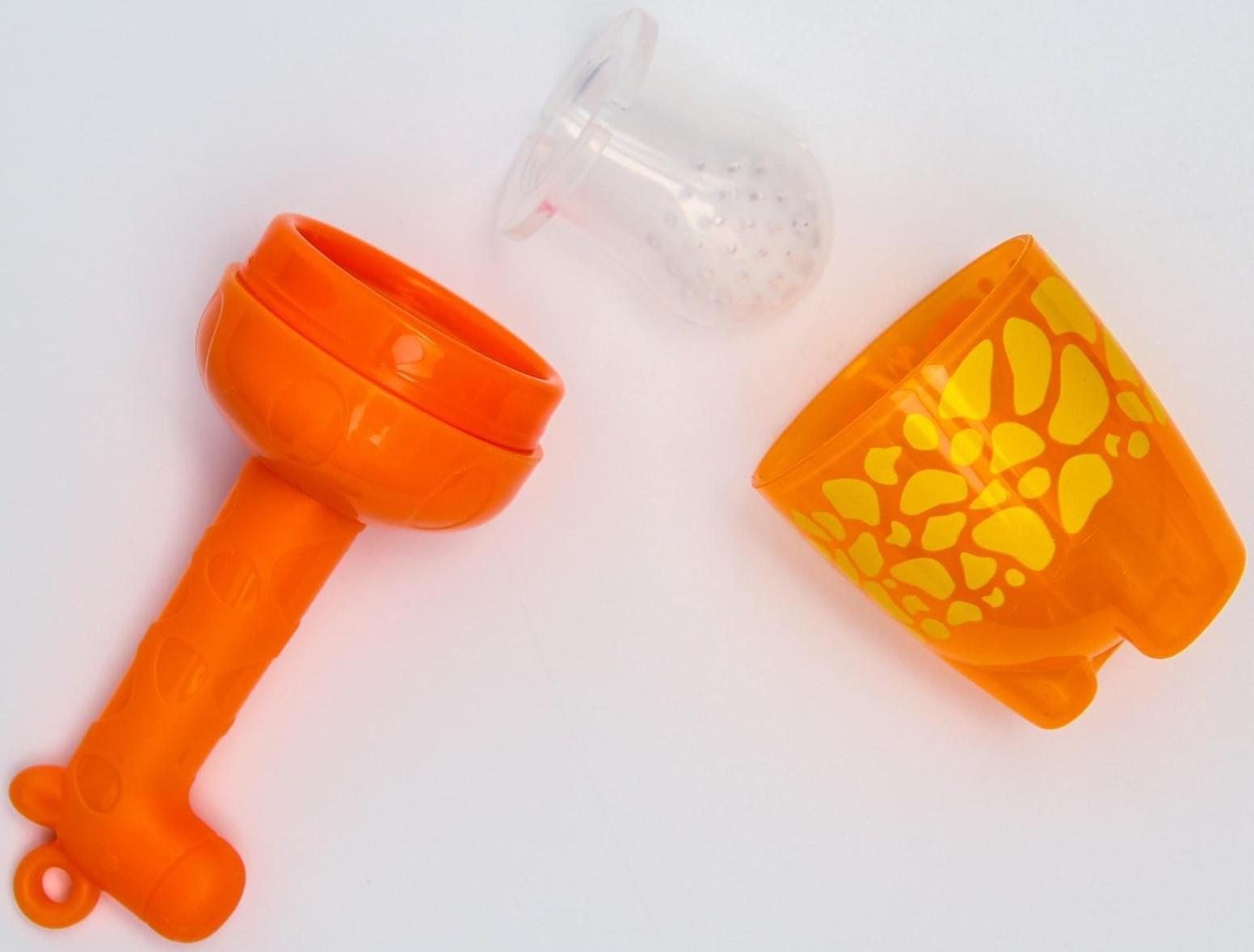 Ниблер для прикорма с силиконовой сеточкой «Жирафик», р-р сеточки M