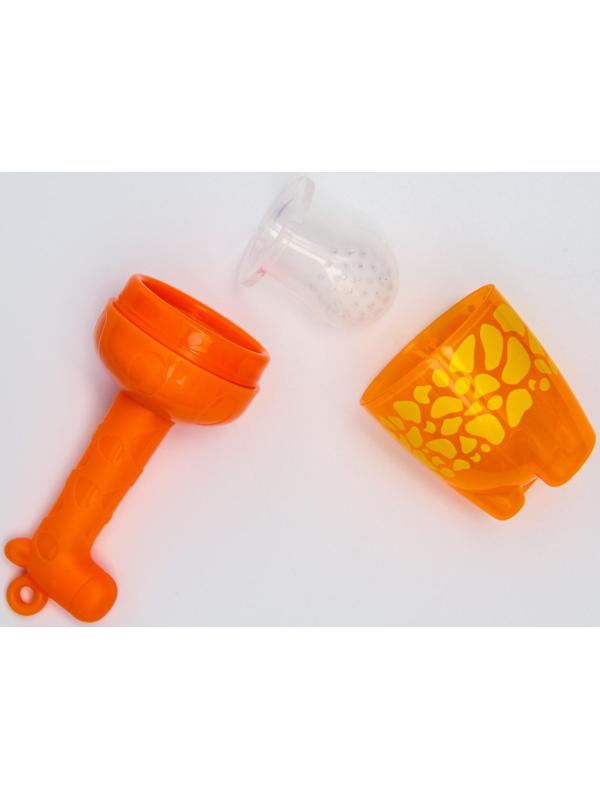 Ниблер для прикорма с силиконовой сеточкой «Жирафик», р-р сеточки M