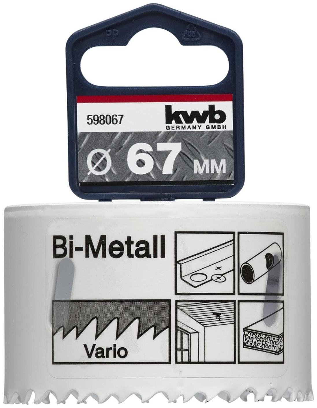 Коронка KWB HSS BI-METALL, сверление 67×38 мм