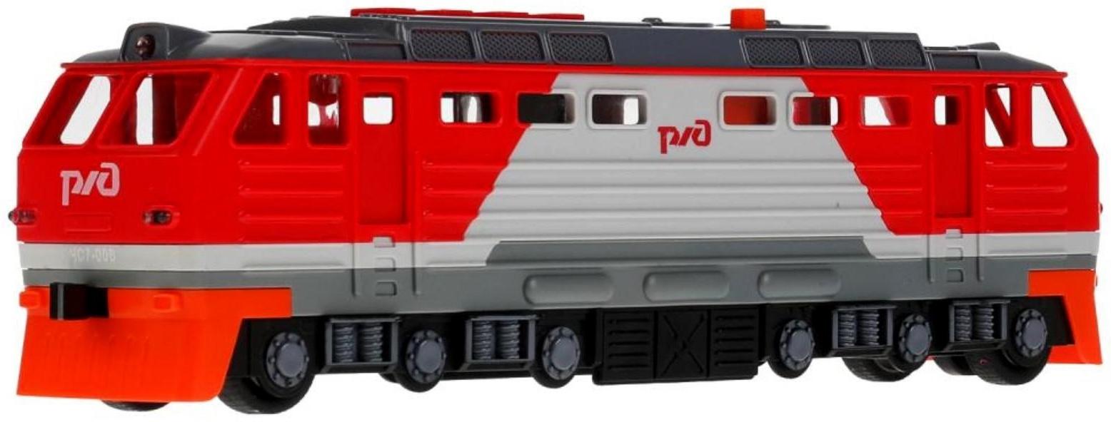 Модель «Тепловоз РЖД», 30 см, световые и звуковые эффекты, двери, 4 кнопки, инерция