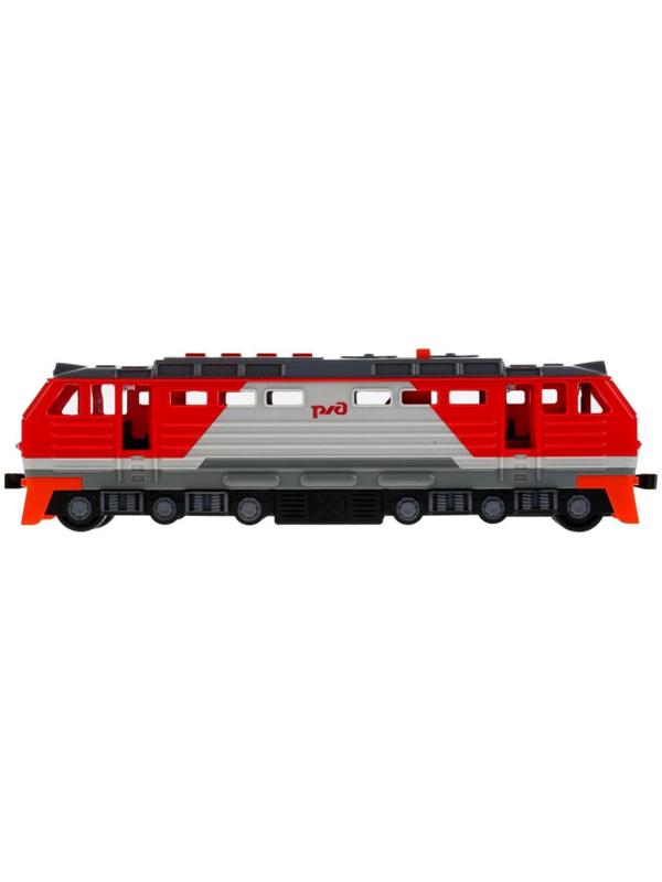 Модель «Тепловоз РЖД», 30 см, световые и звуковые эффекты, двери, 4 кнопки, инерция