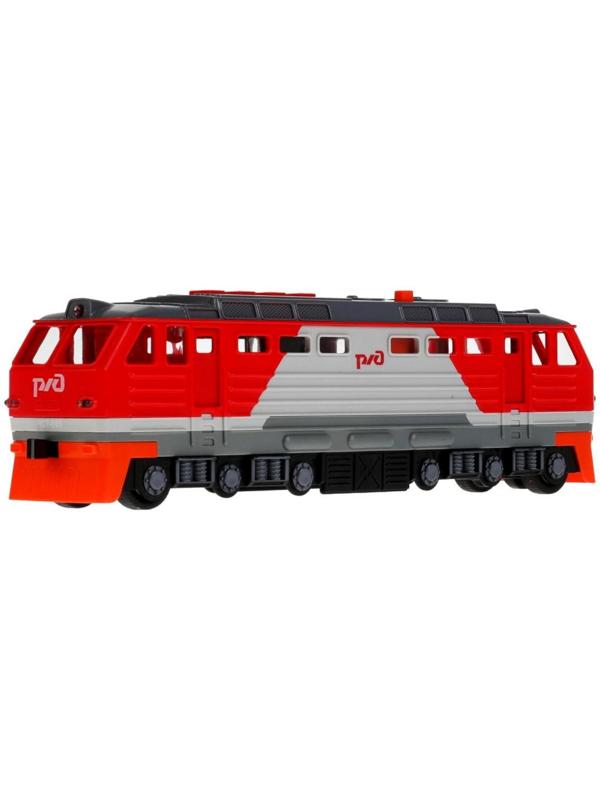 Модель «Тепловоз РЖД», 30 см, световые и звуковые эффекты, двери, 4 кнопки, инерция