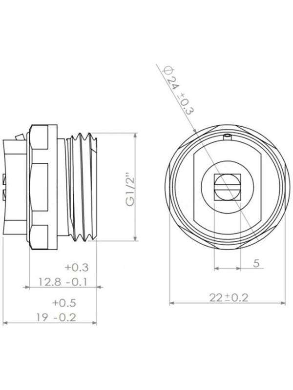 Кран маевского Ogint 019-0680, 1/2