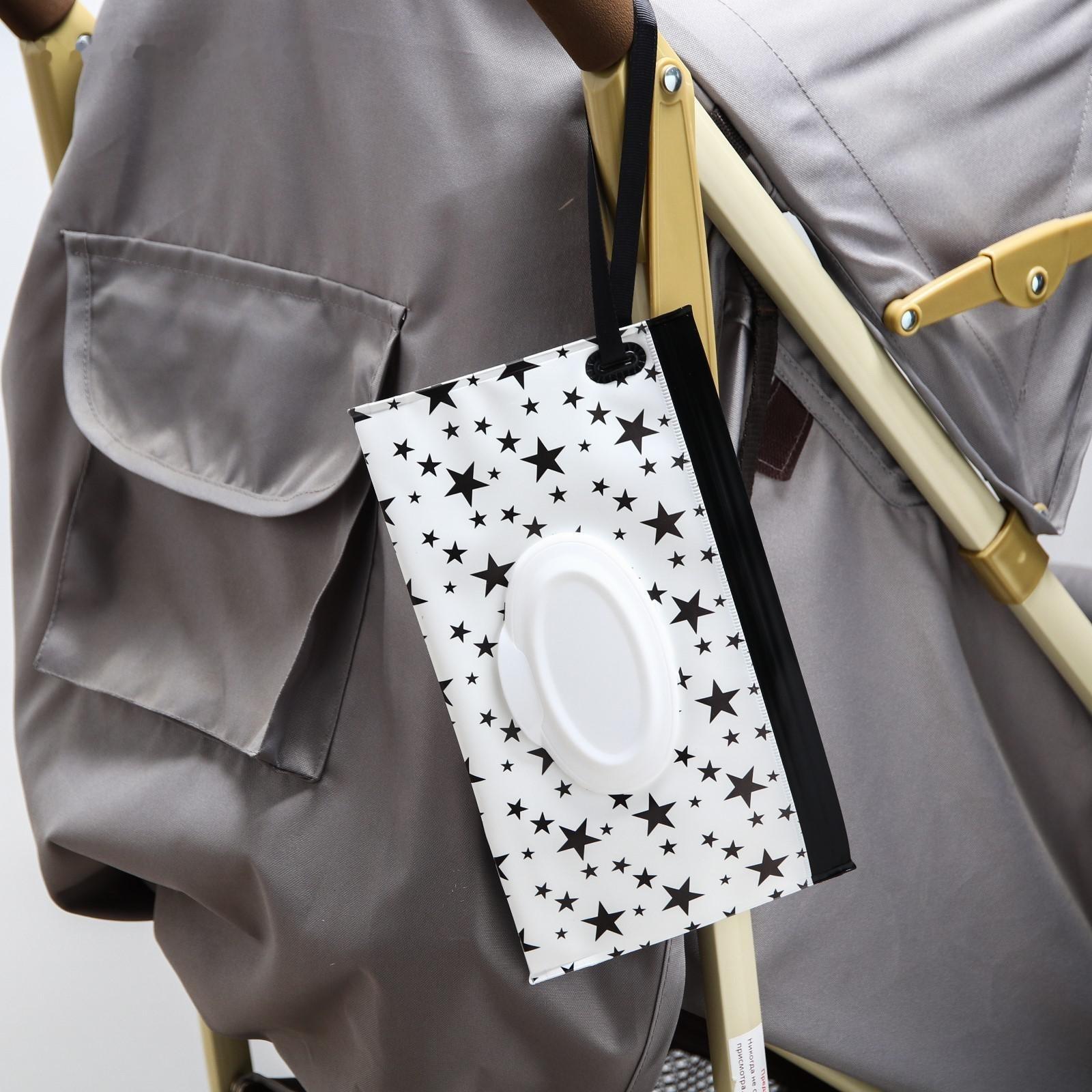 Контейнер для салфеток с петелькой «Звезды на белом», МИКС