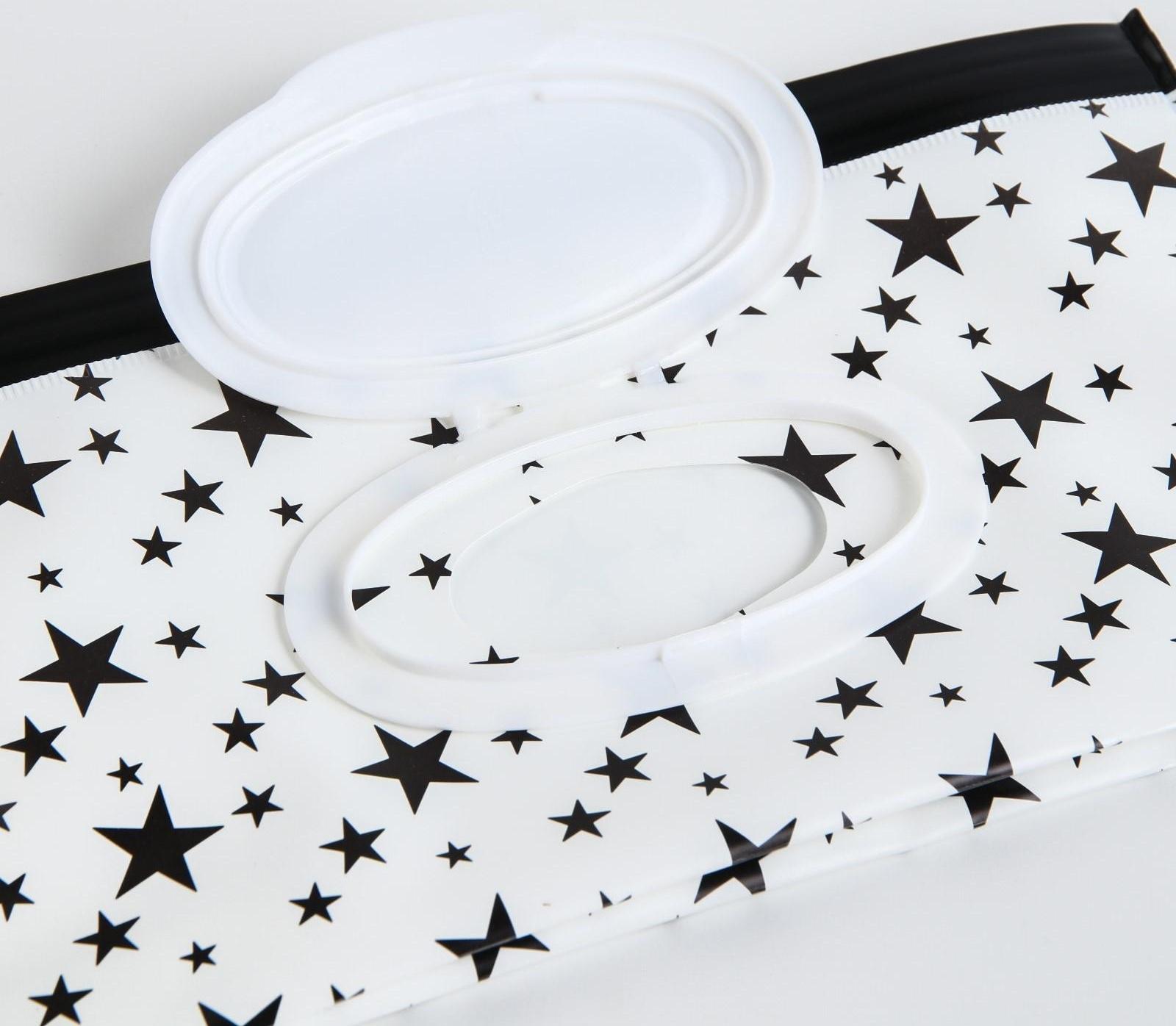 Контейнер для салфеток с петелькой «Звезды на белом», МИКС