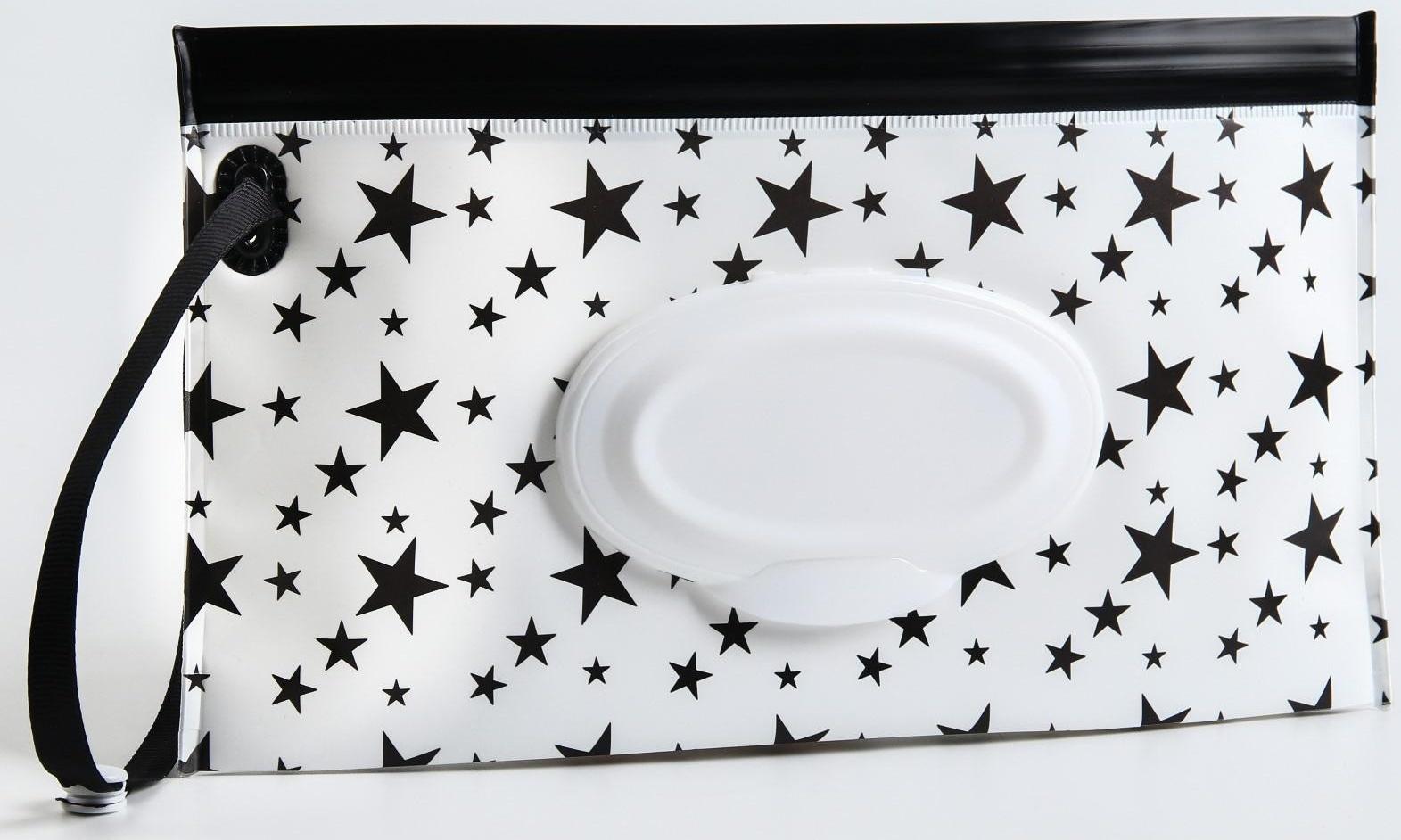 Контейнер для салфеток с петелькой «Звезды на белом», МИКС