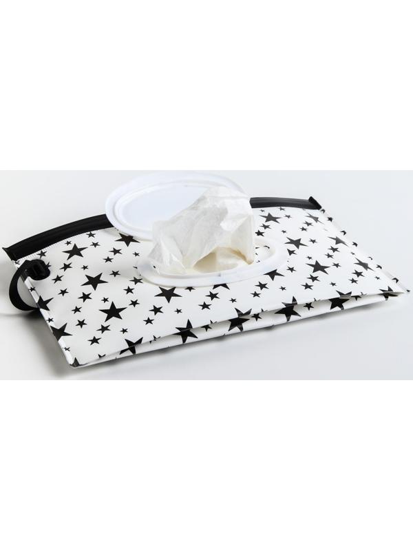 Контейнер для салфеток с петелькой «Звезды на белом», МИКС