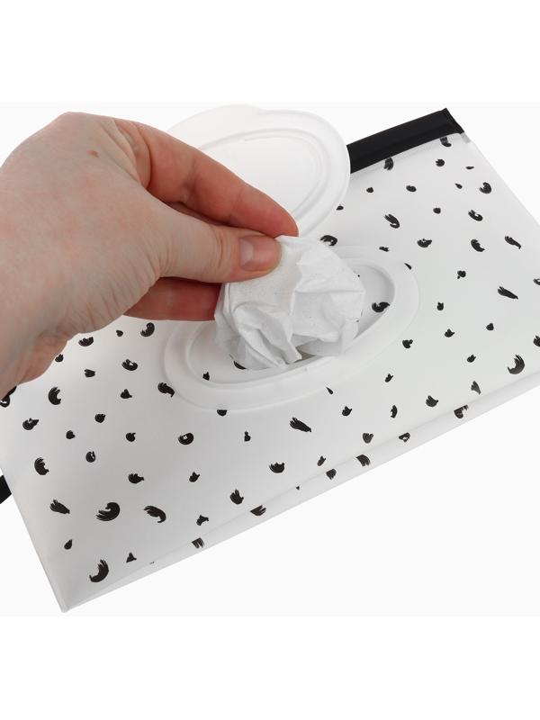 Контейнер для салфеток с петелькой «Звезды на белом», МИКС