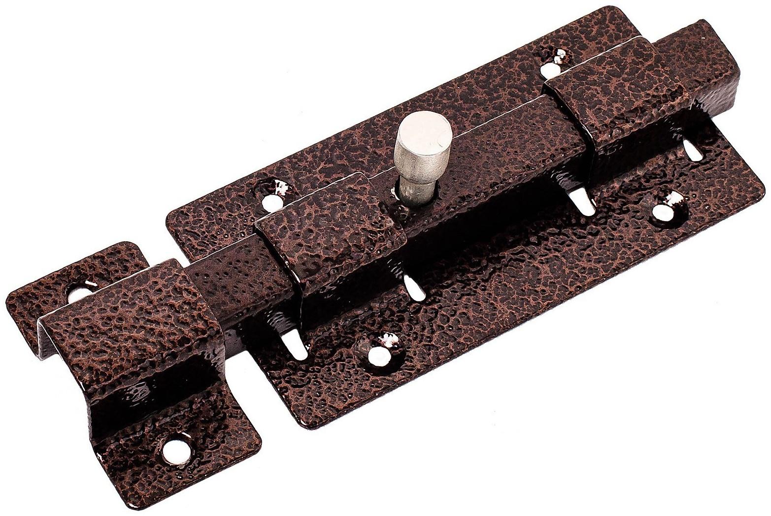 Засов «Киров» Секрет ЗД-06, квадратный, цвет античная медь