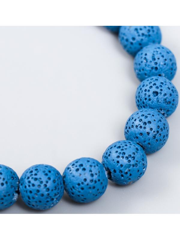 Бусины для ароматерапии с отверстием «Круглые. Королевский синий», d=1.2 см, набор 33 шт. +-3