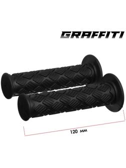 Грипсы 120 мм, Graffiti, посадочный диаметр 22,2 мм, цвет чёрный