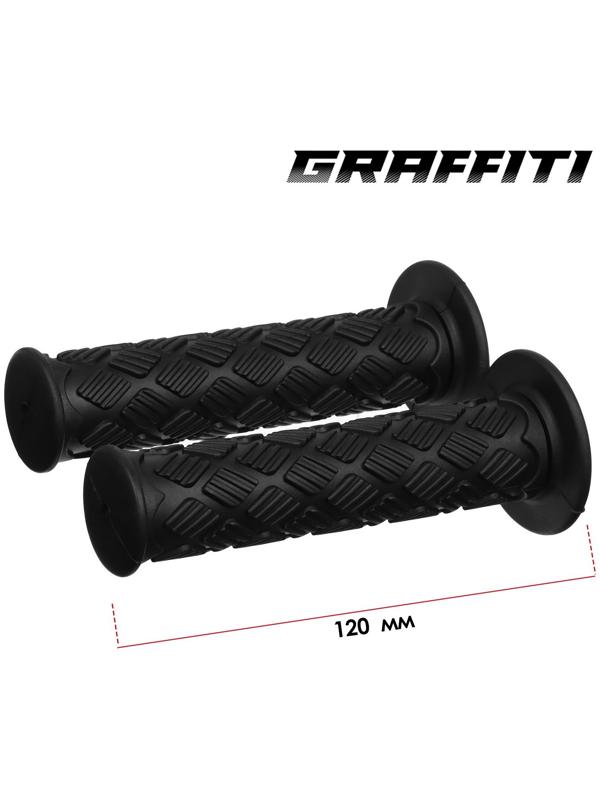 Грипсы 120 мм, Graffiti, посадочный диаметр 22,2 мм, цвет чёрный