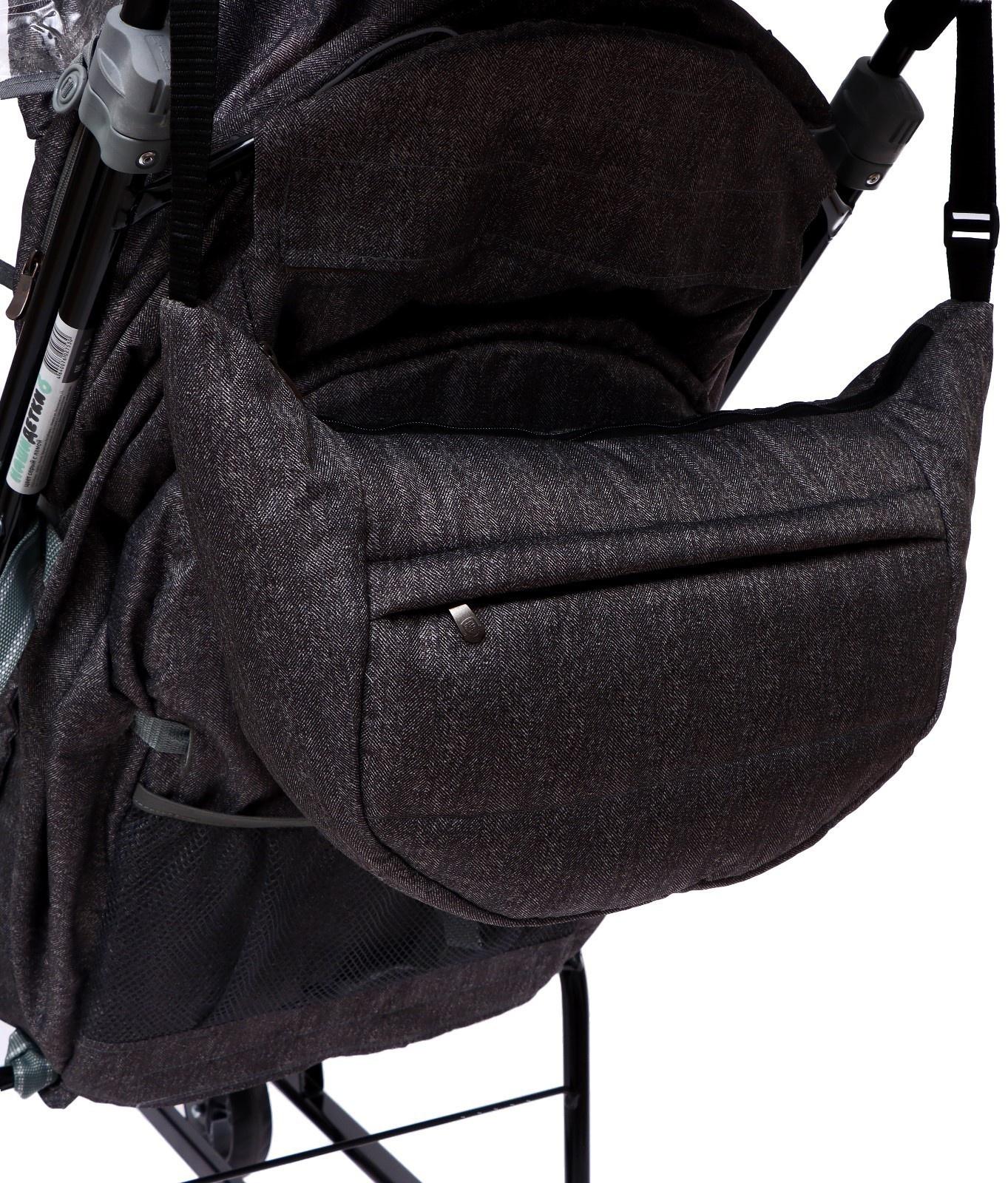 Санки - коляска «Наши детки 6», чехол для ног, муфта, сумка, принт с ламой, серый