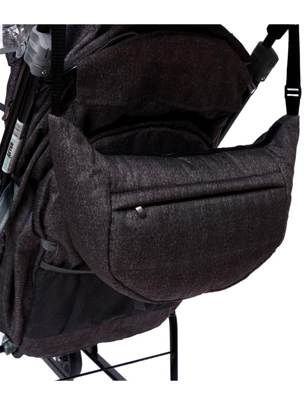 Санки - коляска «Наши детки 6», чехол для ног, муфта, сумка, принт с ламой, серый