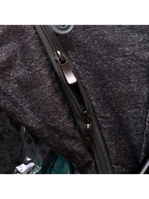 Санки - коляска «Наши детки 6», чехол для ног, муфта, сумка, принт с ламой, серый