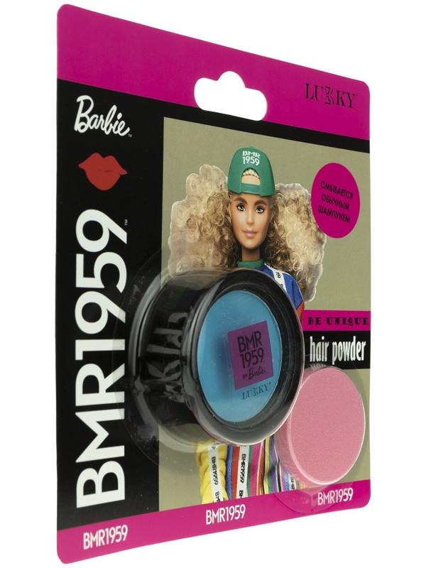 Пудра для волос Barbie BMR1959, в наборе со спонжем, цвет голубой