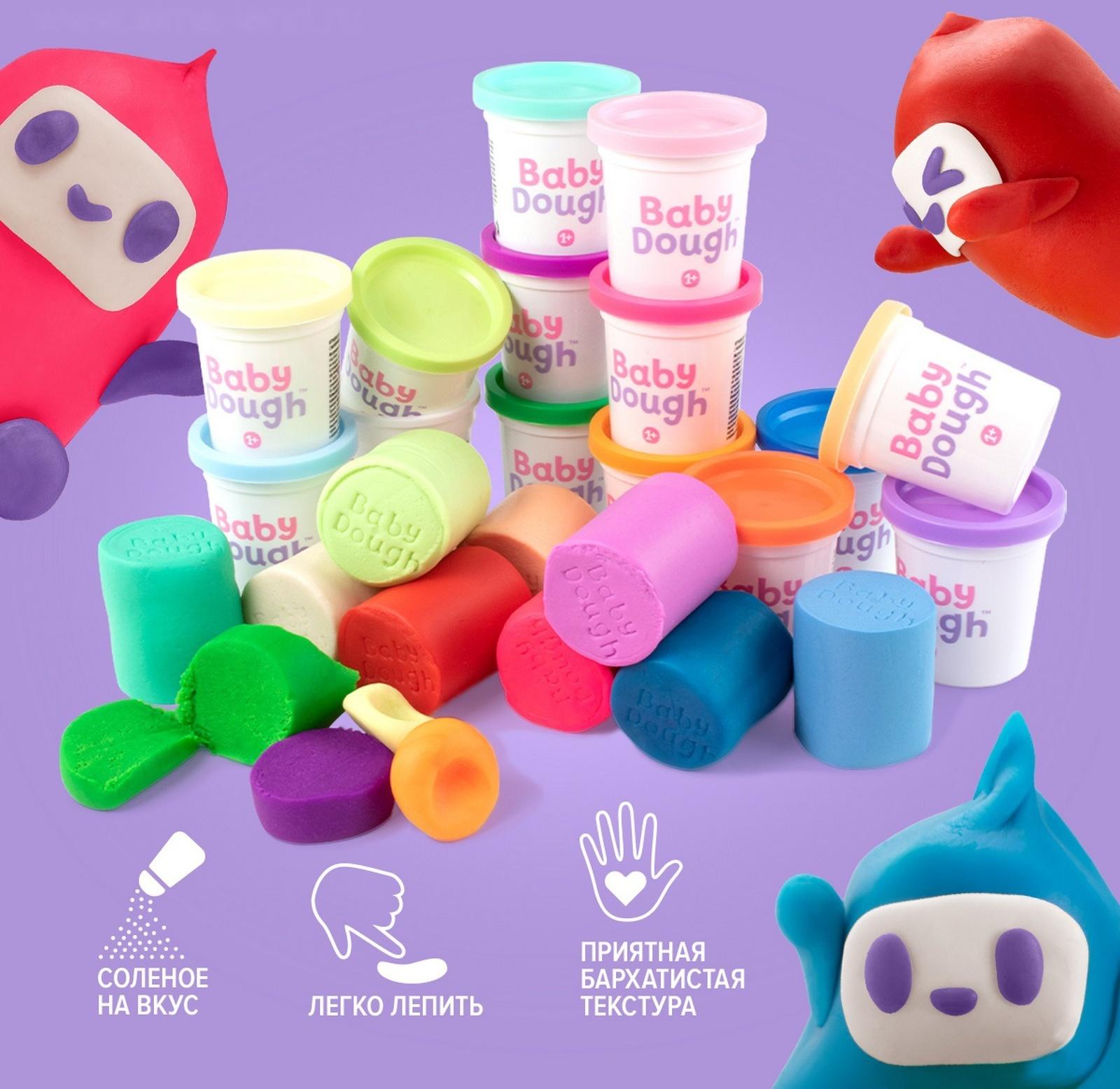 Тесто для лепки Шоу-бокс BabyDough, 14 цветов