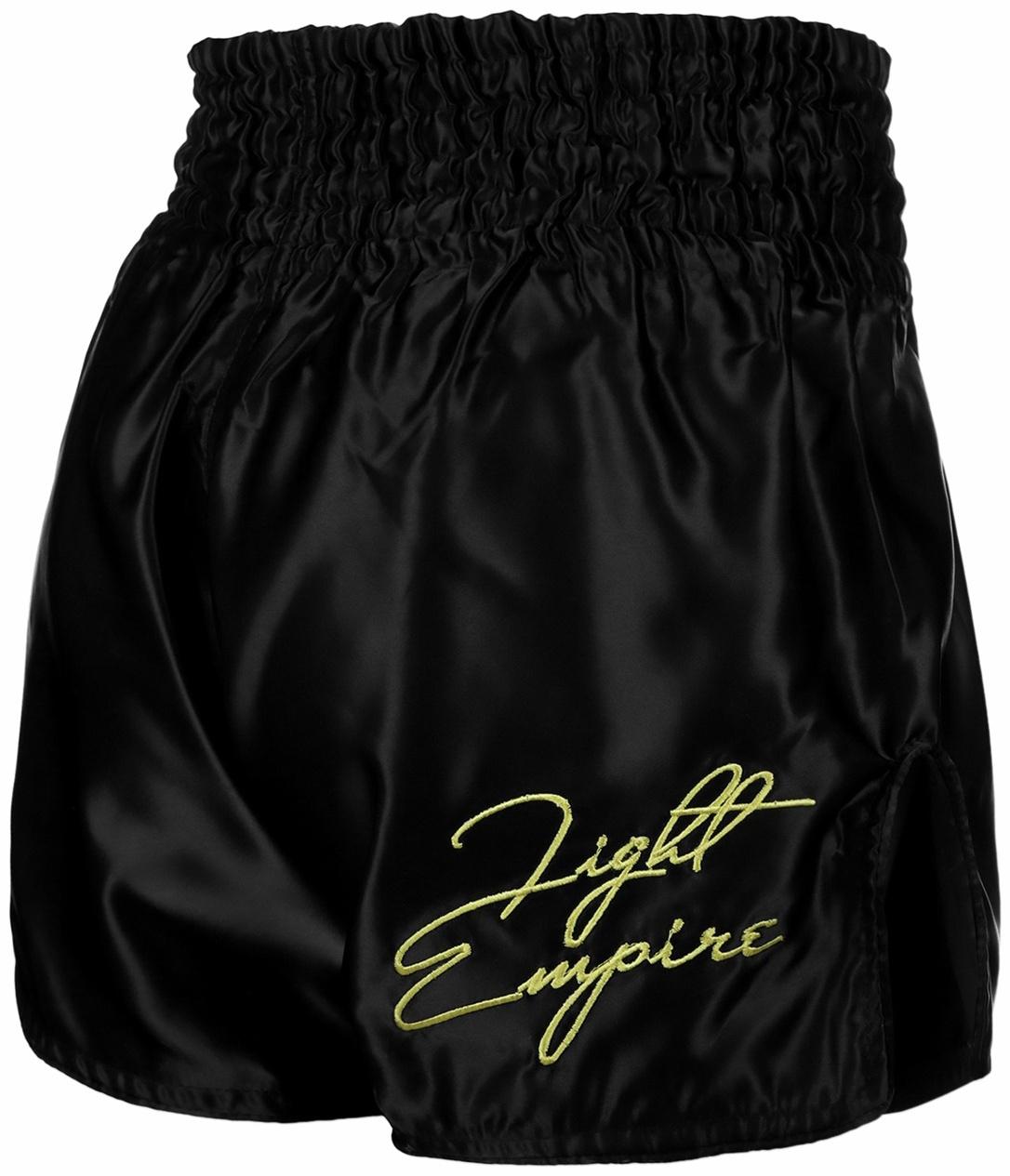 Шорты для тайского бокса FIGHT EMPIRE, р. L, чёрные