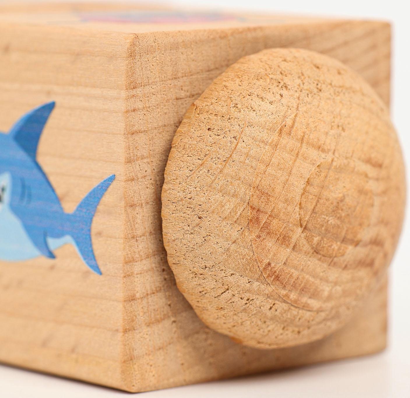 Кубики деревянные «Живая природа», на оси, 3 кубика