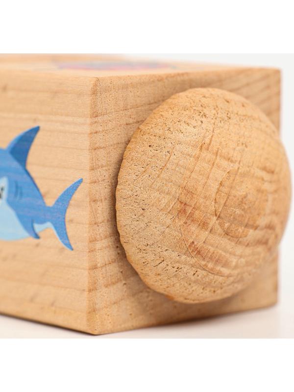 Кубики деревянные «Живая природа», на оси, 3 кубика