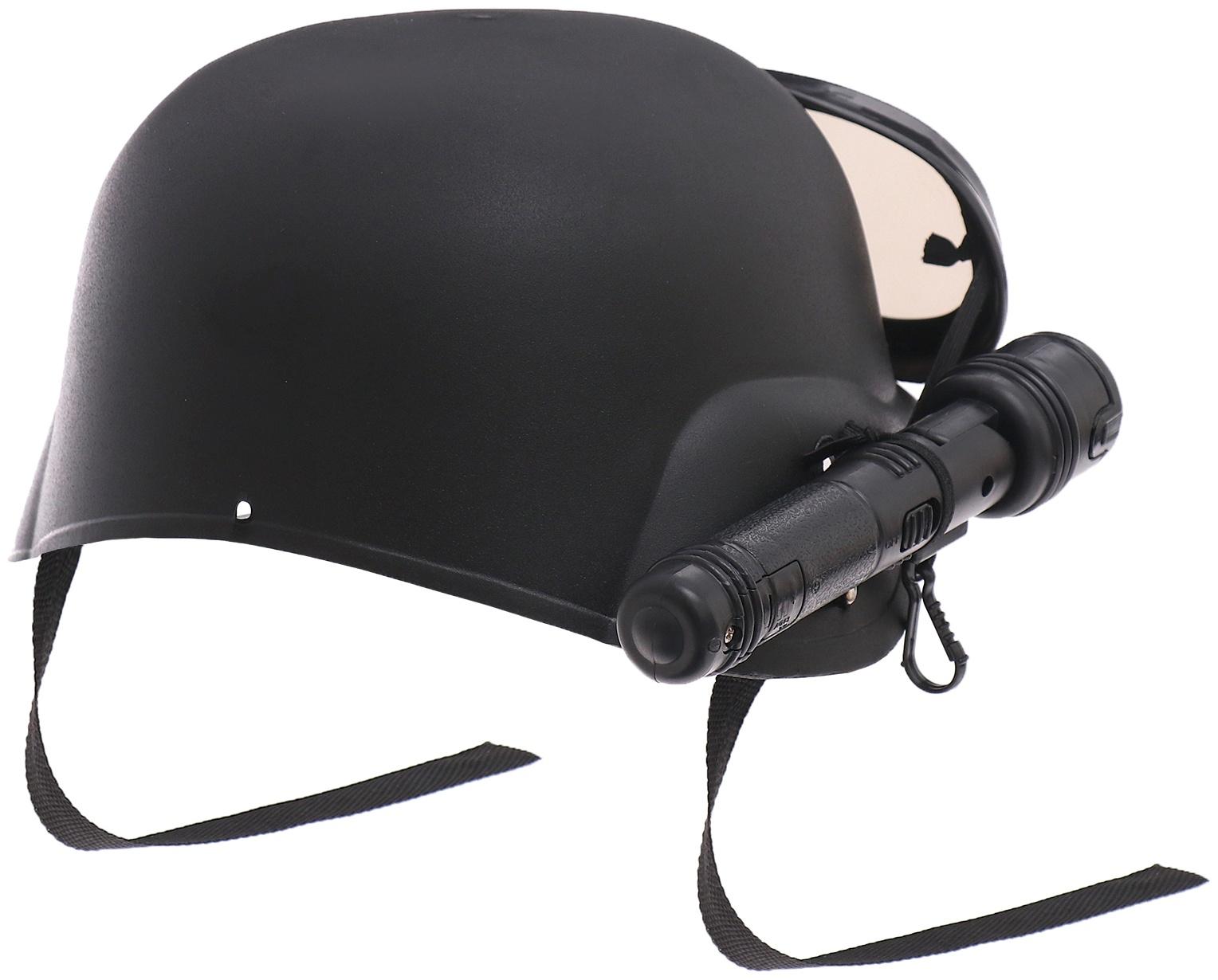 Шлем полицейского «Спецназ», с фонариком и очками