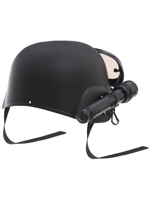 Шлем полицейского «Спецназ», с фонариком и очками