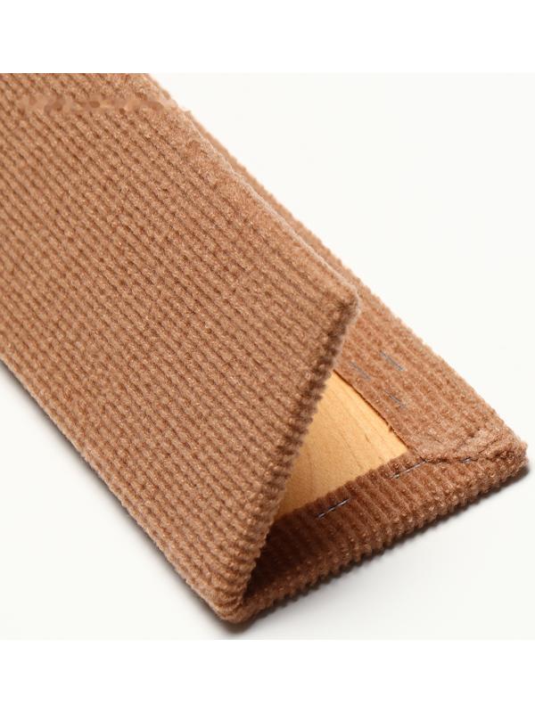 Когтеточка с пропиткой 55*20 см, угловая, без меха, бежевая