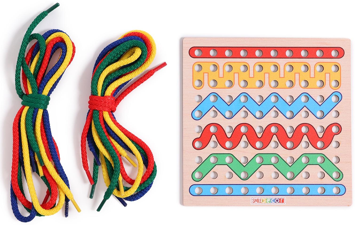 Игра по системе Монтессори «Шнуровка. Линии»