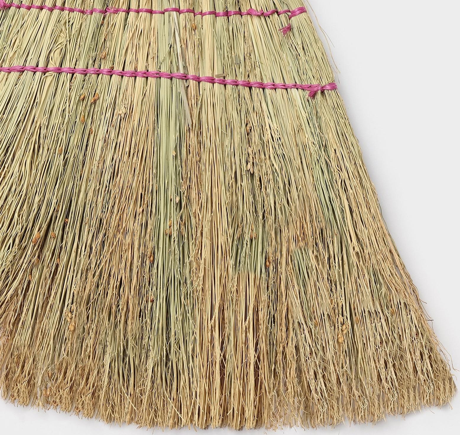 Метла 3-х прошивная «Сорго», усиленная, 450 г, 120 см, нить