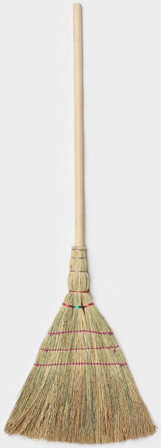 Метла 3-х прошивная «Сорго», усиленная, 450 г, 120 см, нить