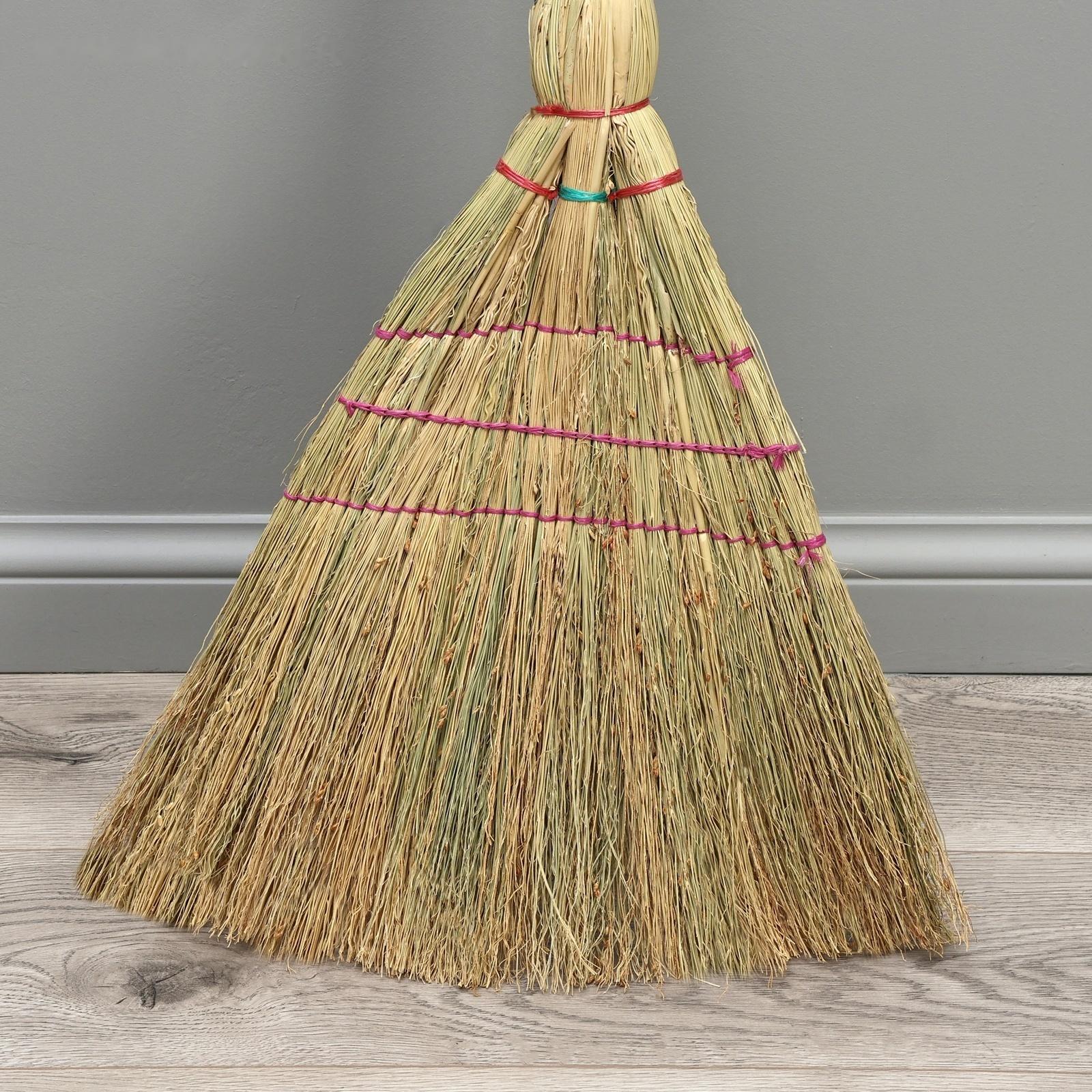 Метла 3-х прошивная «Сорго», усиленная, 450 г, 120 см, нить