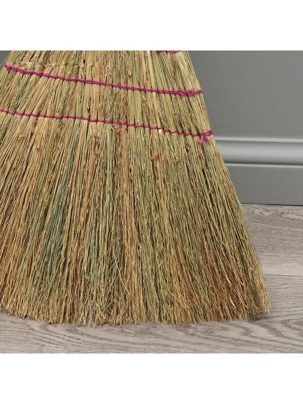Метла 3-х прошивная «Сорго», усиленная, 450 г, 120 см, нить