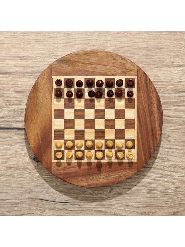 Шахматы магнитные 25,5х25,5х4 см, дерево шишам