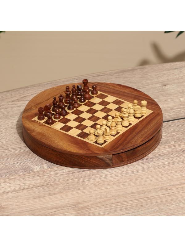 Шахматы магнитные 25,5х25,5х4 см, дерево шишам