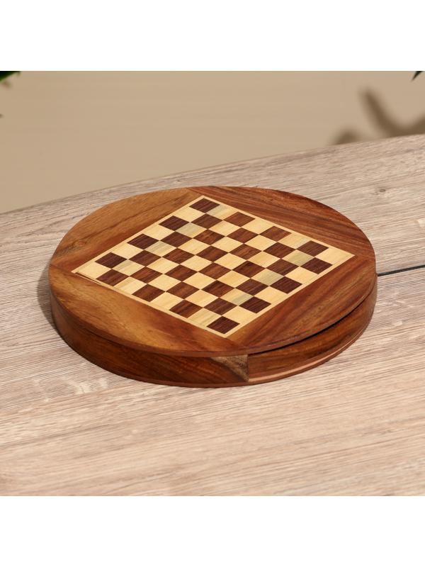 Шахматы магнитные 25,5х25,5х4 см, дерево шишам