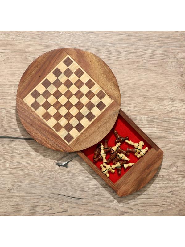 Шахматы магнитные 25,5х25,5х4 см, дерево шишам