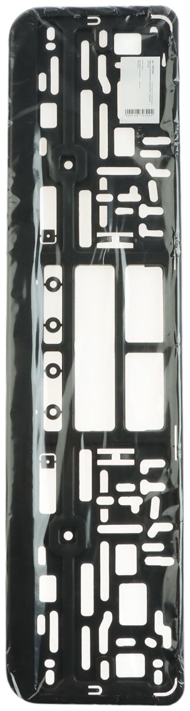 Рамка для автомобильного номера TORSO, с защёлкой, чёрная